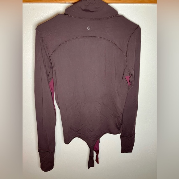 🍋 lululemon bodysuit wundermost maroon turtleneck ultra soft nulu m/8 rare euc - Picture 3 of 6